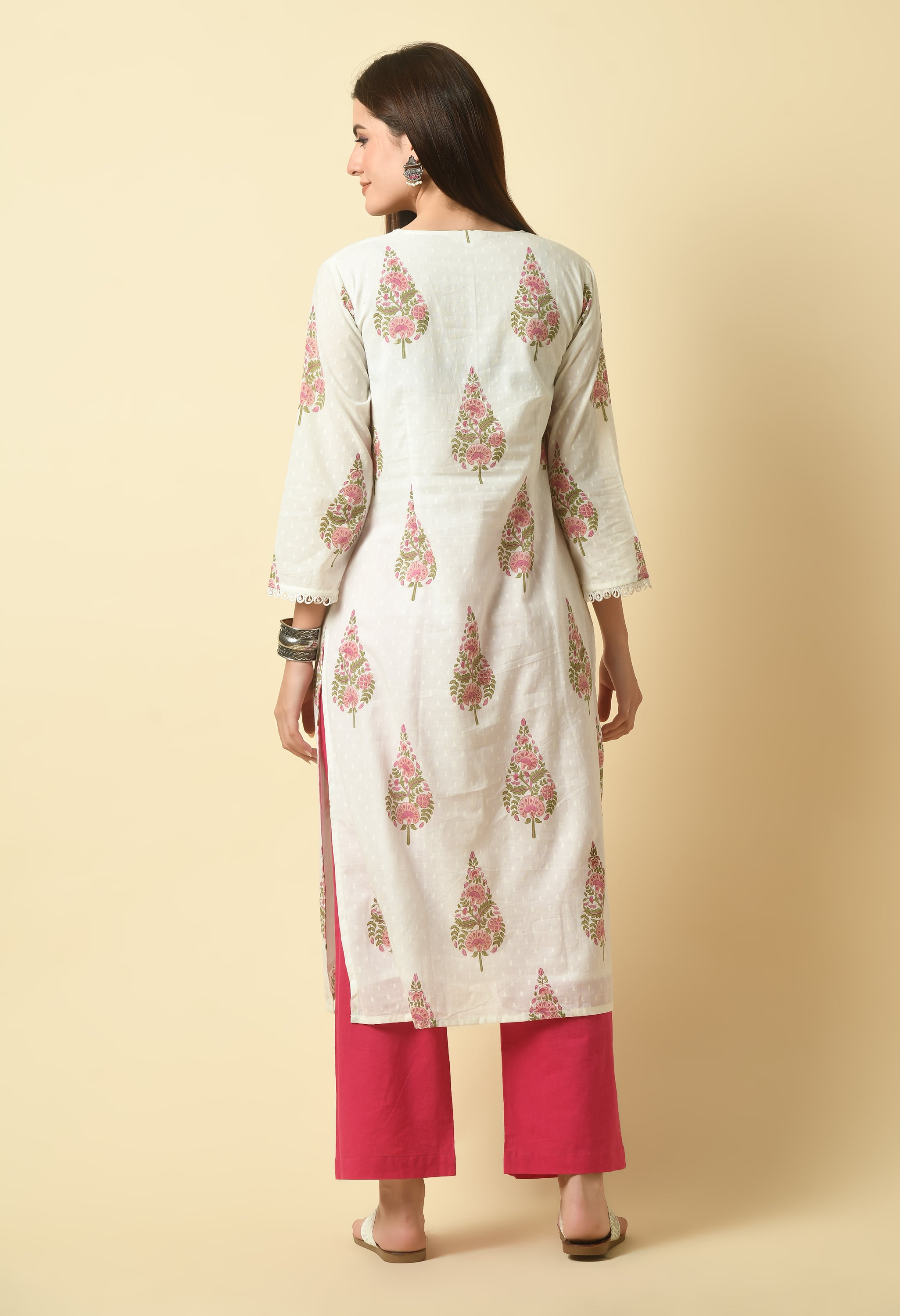 Madhuri Hand Block Cotton Kurta Set | Buy Hand Block Print Kurtas Set